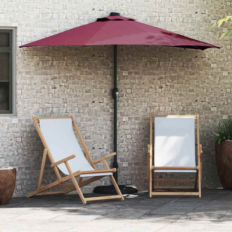 VidaXL parasol de jardin rouge bordeaux 294 x 150 x 223 cm polyester et acier