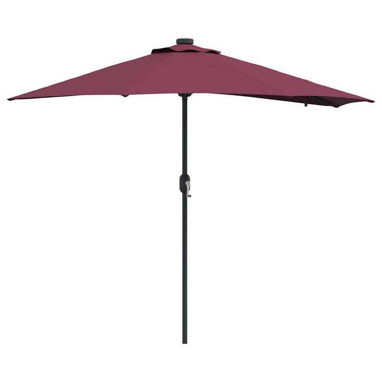 VidaXL parasol de jardin rouge bordeaux 294 x 150 x 223 cm polyester et acier
