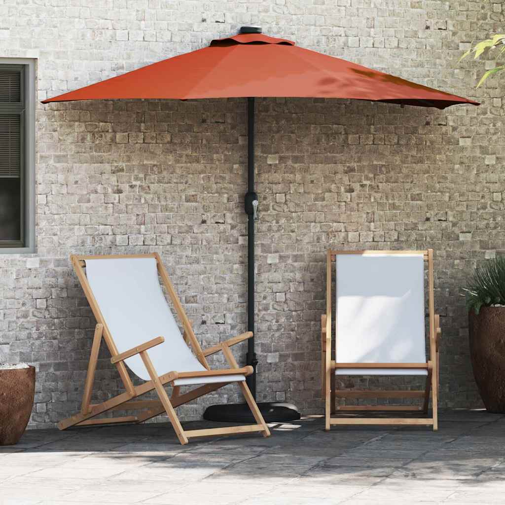Vidaxxl parasol de jardin terre cuite 294 x 150 x 223 cm polyester et acier