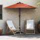Vidaxxl parasol de jardin terre cuite 294 x 150 x 223 cm polyester et acier