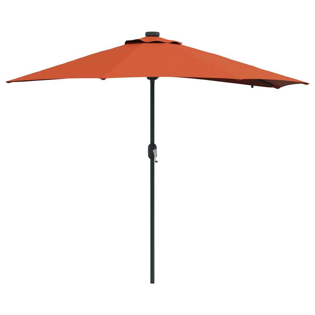 Vidaxxl parasol de jardin terre cuite 294 x 150 x 223 cm polyester et acier