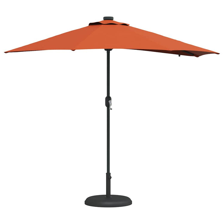 Vidaxxl parasol de jardin terre cuite 294 x 150 x 223 cm polyester et acier