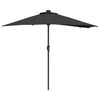Vidaxx parasol de jardin noir 294 x 150 x 223 cm polyester et acier