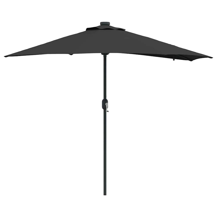 Vidaxx parasol de jardin noir 294 x 150 x 223 cm polyester et acier