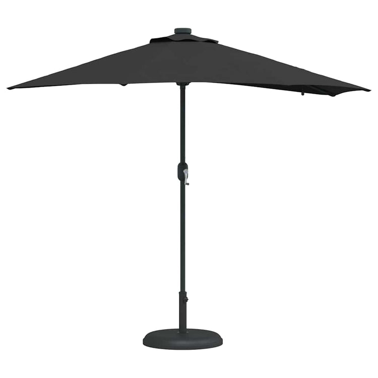 Vidaxx parasol de jardin noir 294 x 150 x 223 cm polyester et acier