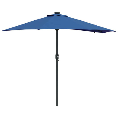 Vidaxxl parasol de jardin bleu azur 294 x 150 x 223 cm polyester et acier