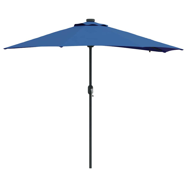 Vidaxxl parasol de jardin bleu azur 294 x 150 x 223 cm polyester et acier