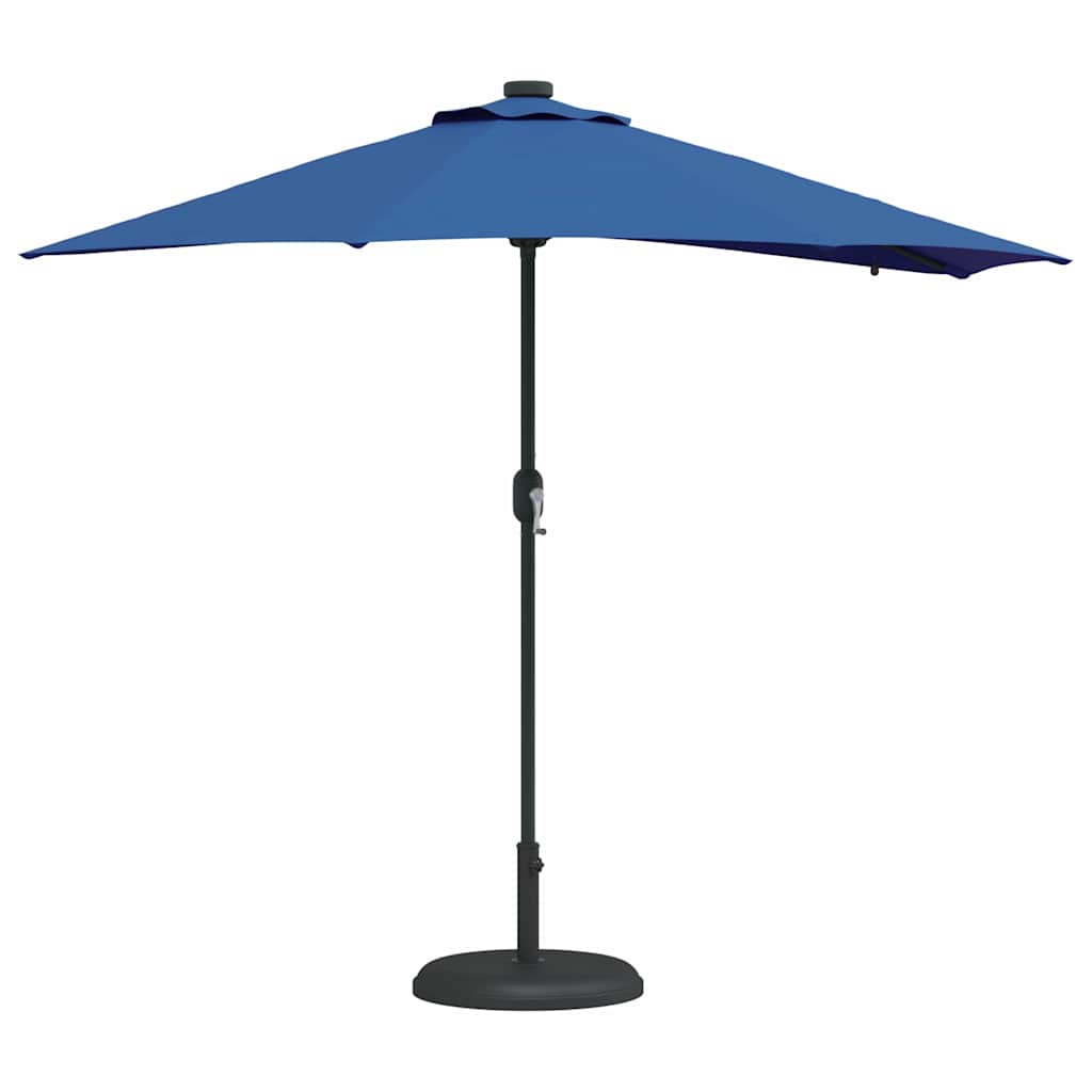 Vidaxxl parasol de jardin bleu azur 294 x 150 x 223 cm polyester et acier