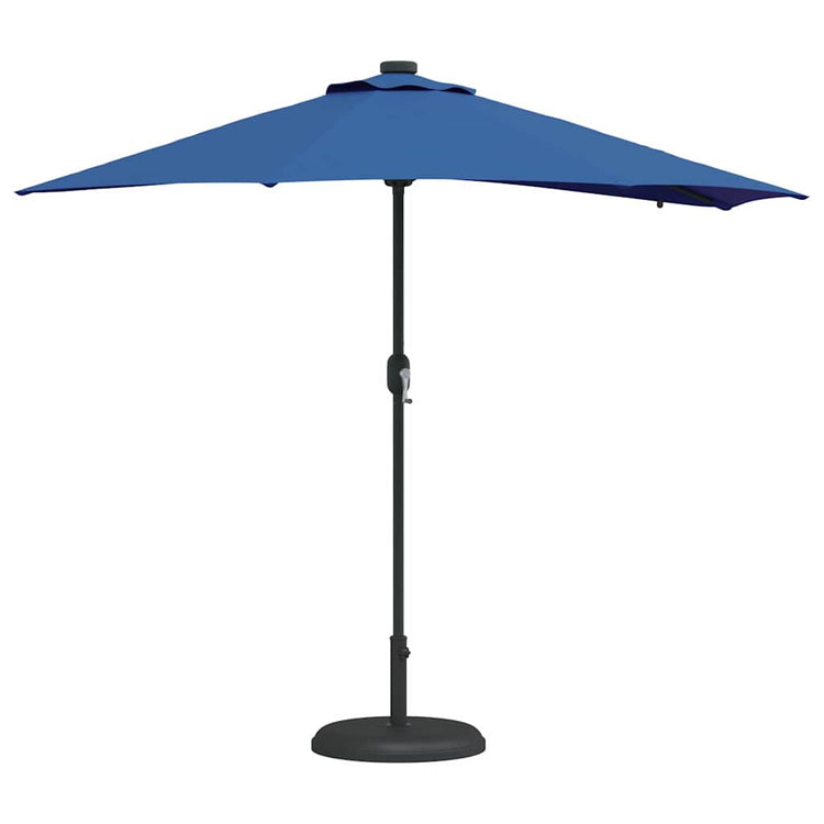 Vidaxxl parasol de jardin bleu azur 294 x 150 x 223 cm polyester et acier