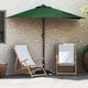 Vidaxxl parasol de jardin vert 294 x 150 x 224 cm polyester et acier