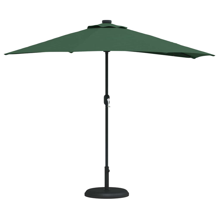Vidaxxl parasol de jardin vert 294 x 150 x 224 cm polyester et acier