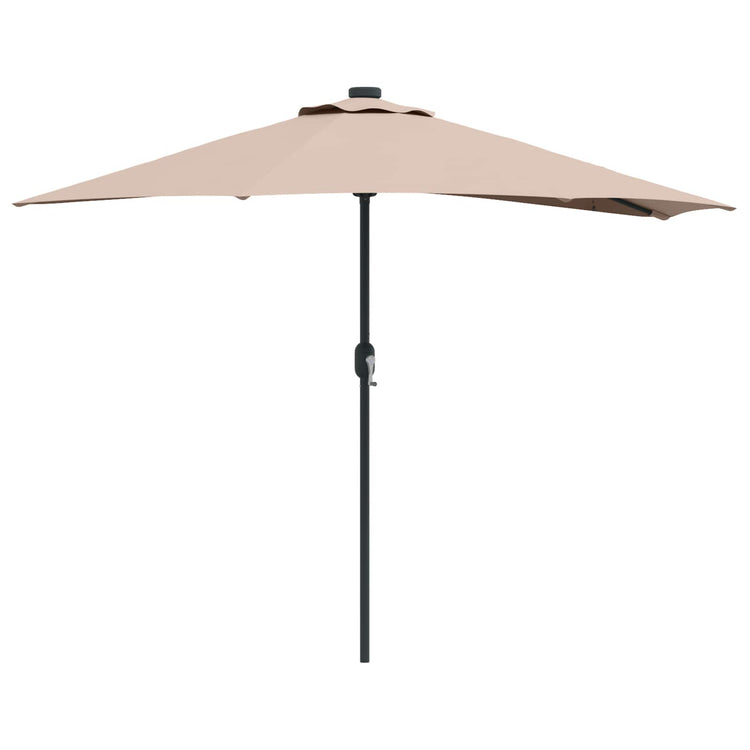 Vidaxx parasol de jardin taupe 294 x 150 x 224 cm polyester et acier