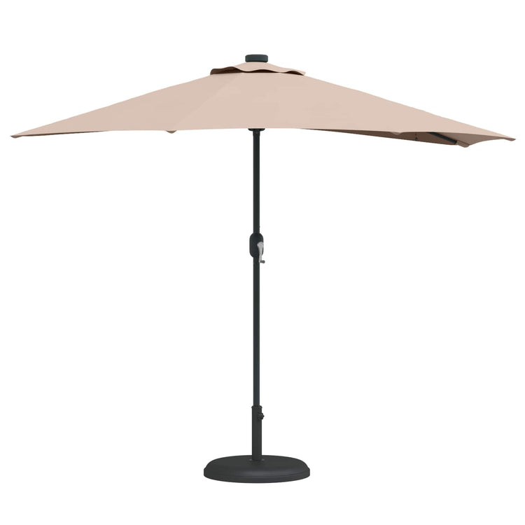 Vidaxx parasol de jardin taupe 294 x 150 x 224 cm polyester et acier