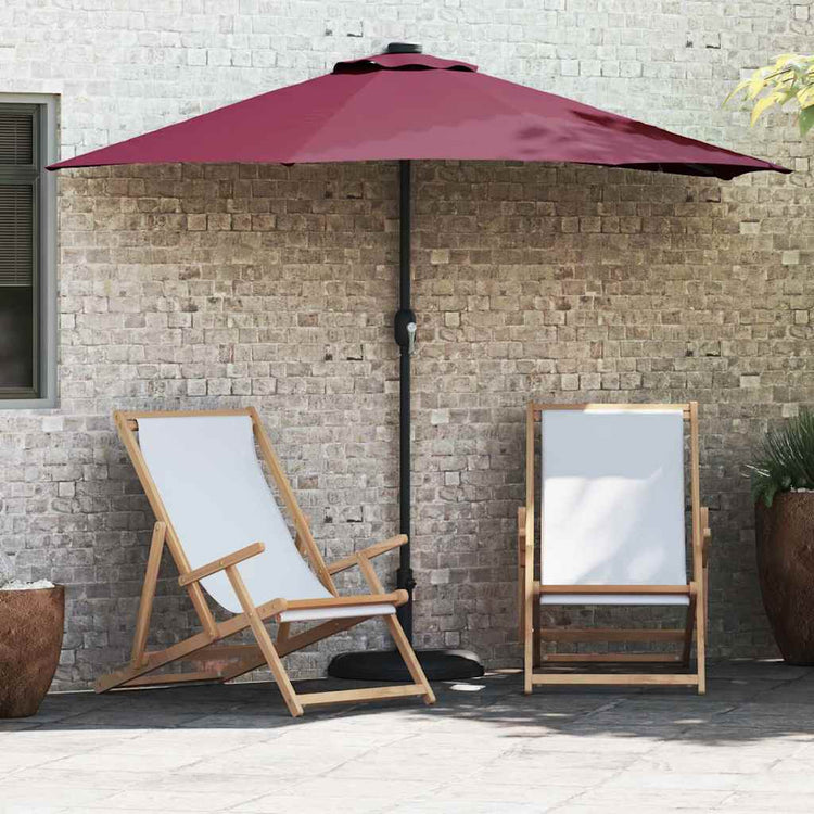 Vidaxxl parasol de jardin rouge bordeaux 294 x 150 x 224 cm polyester et acier