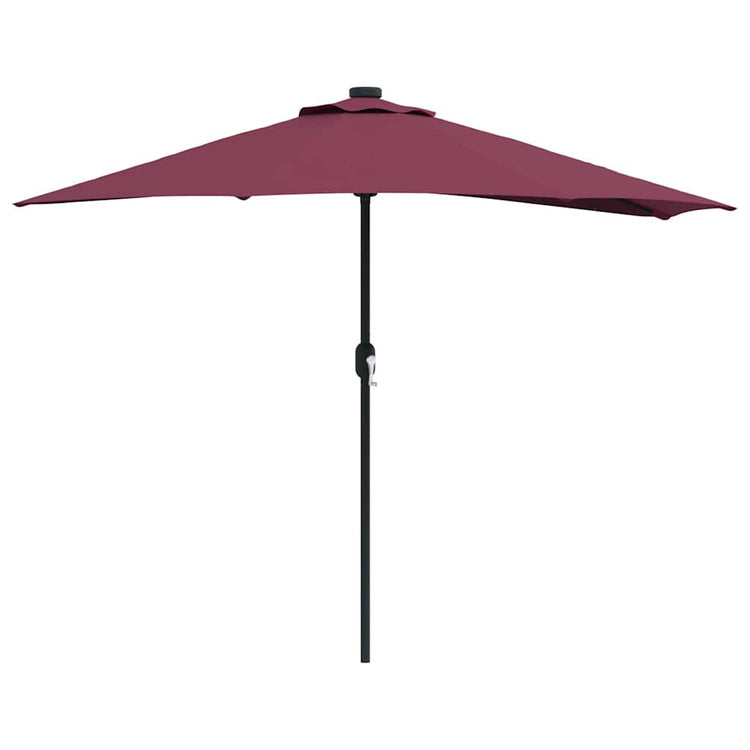 Vidaxxl parasol de jardin rouge bordeaux 294 x 150 x 224 cm polyester et acier