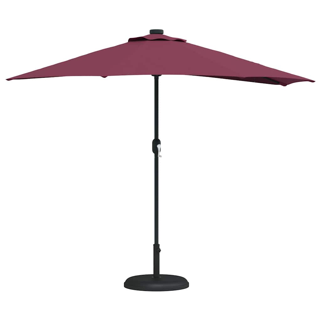 Vidaxxl parasol de jardin rouge bordeaux 294 x 150 x 224 cm polyester et acier