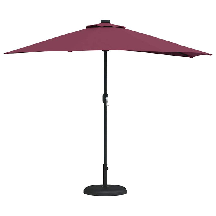 Vidaxxl parasol de jardin rouge bordeaux 294 x 150 x 224 cm polyester et acier