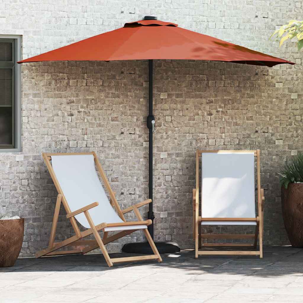 Vidaxxl parasol de jardin terre cuite 294 x 150 x 224 cm polyester et acier