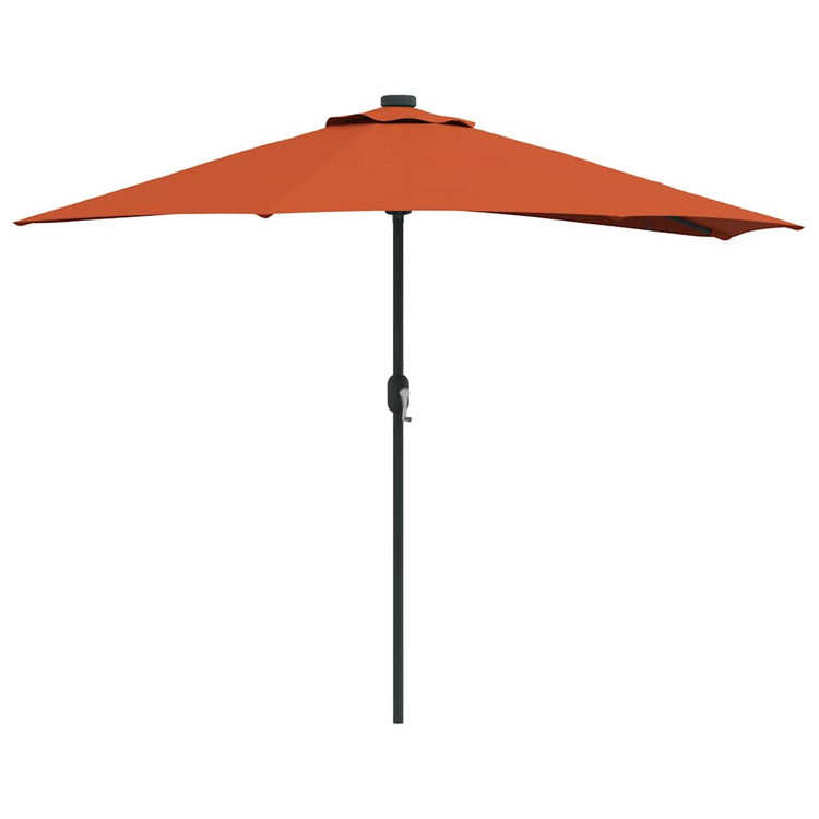 Vidaxxl parasol de jardin terre cuite 294 x 150 x 224 cm polyester et acier