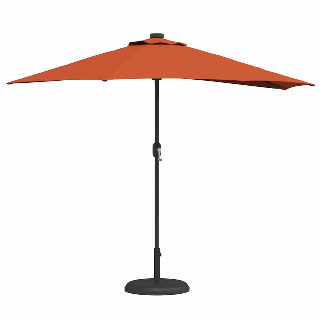 Vidaxxl parasol de jardin terre cuite 294 x 150 x 224 cm polyester et acier