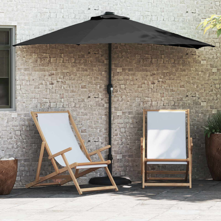 Vidaxx parasol de jardin noir 294 x 150 x 224 cm polyester et acier