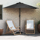 Vidaxx parasol de jardin noir 294 x 150 x 224 cm polyester et acier