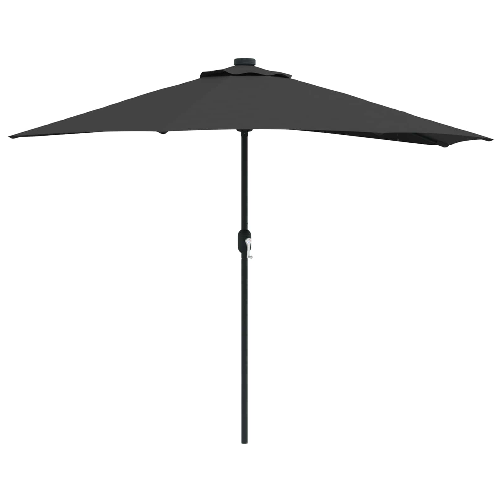 Vidaxx parasol de jardin noir 294 x 150 x 224 cm polyester et acier