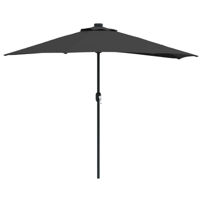 Vidaxx parasol de jardin noir 294 x 150 x 224 cm polyester et acier