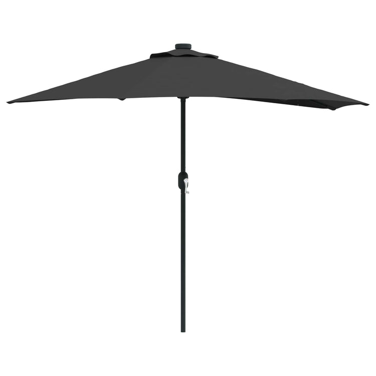 Vidaxx parasol de jardin noir 294 x 150 x 224 cm polyester et acier