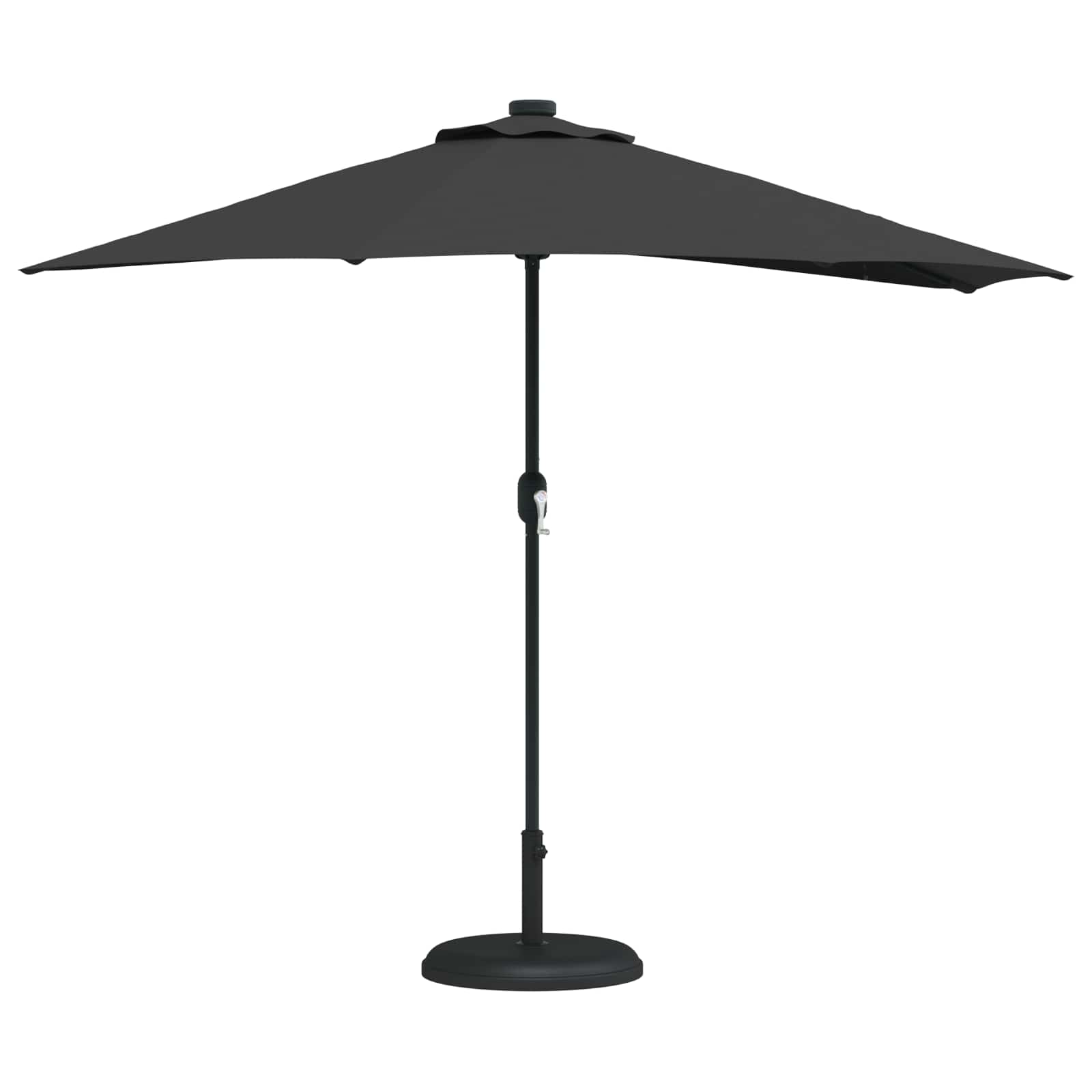 Vidaxx parasol de jardin noir 294 x 150 x 224 cm polyester et acier