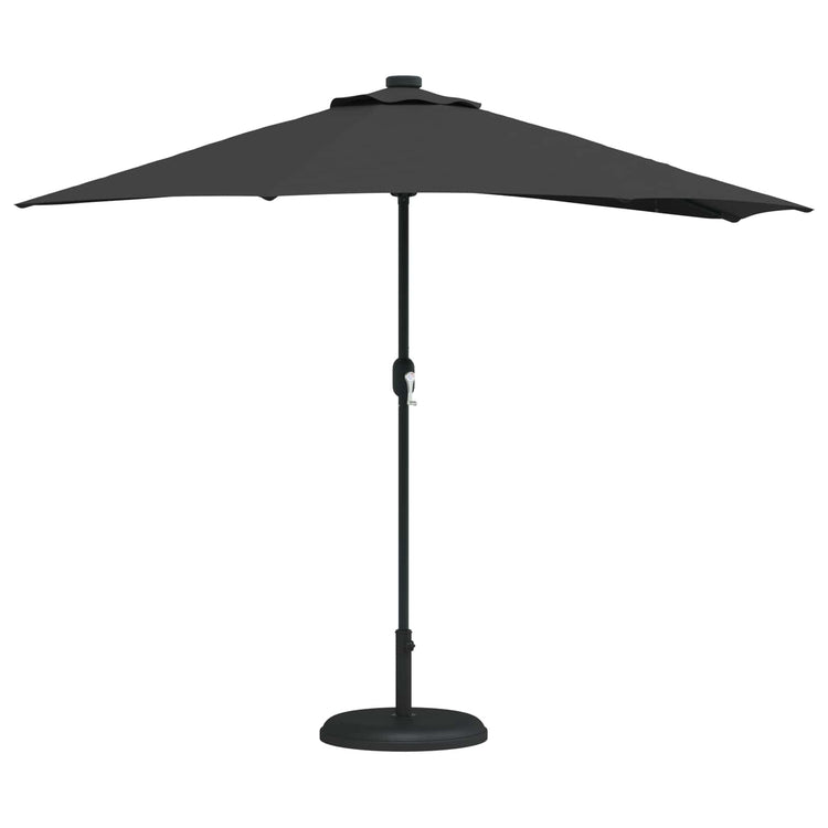Vidaxx parasol de jardin noir 294 x 150 x 224 cm polyester et acier
