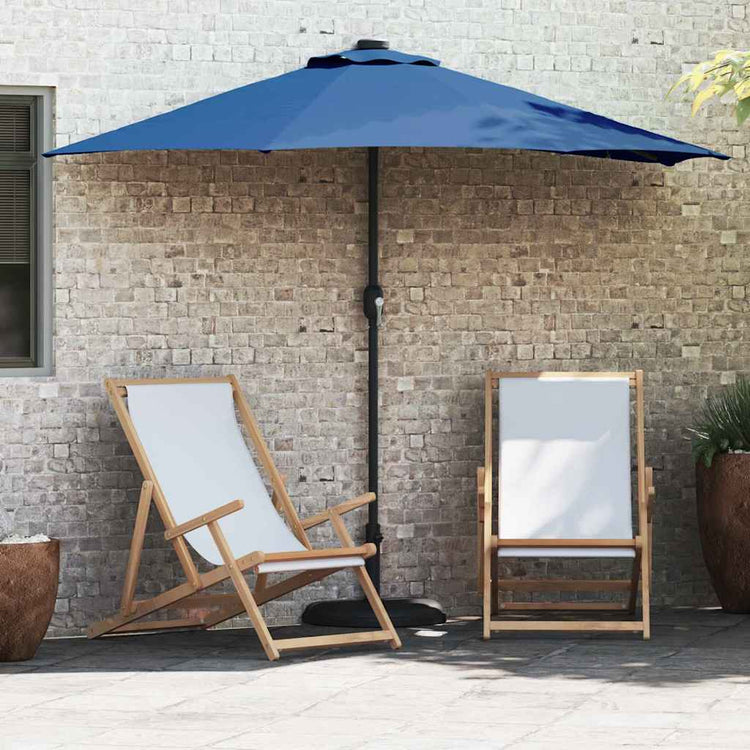 Vidaxxl parasol de jardin bleu azur 294 x 150 x 224 cm polyester et acier
