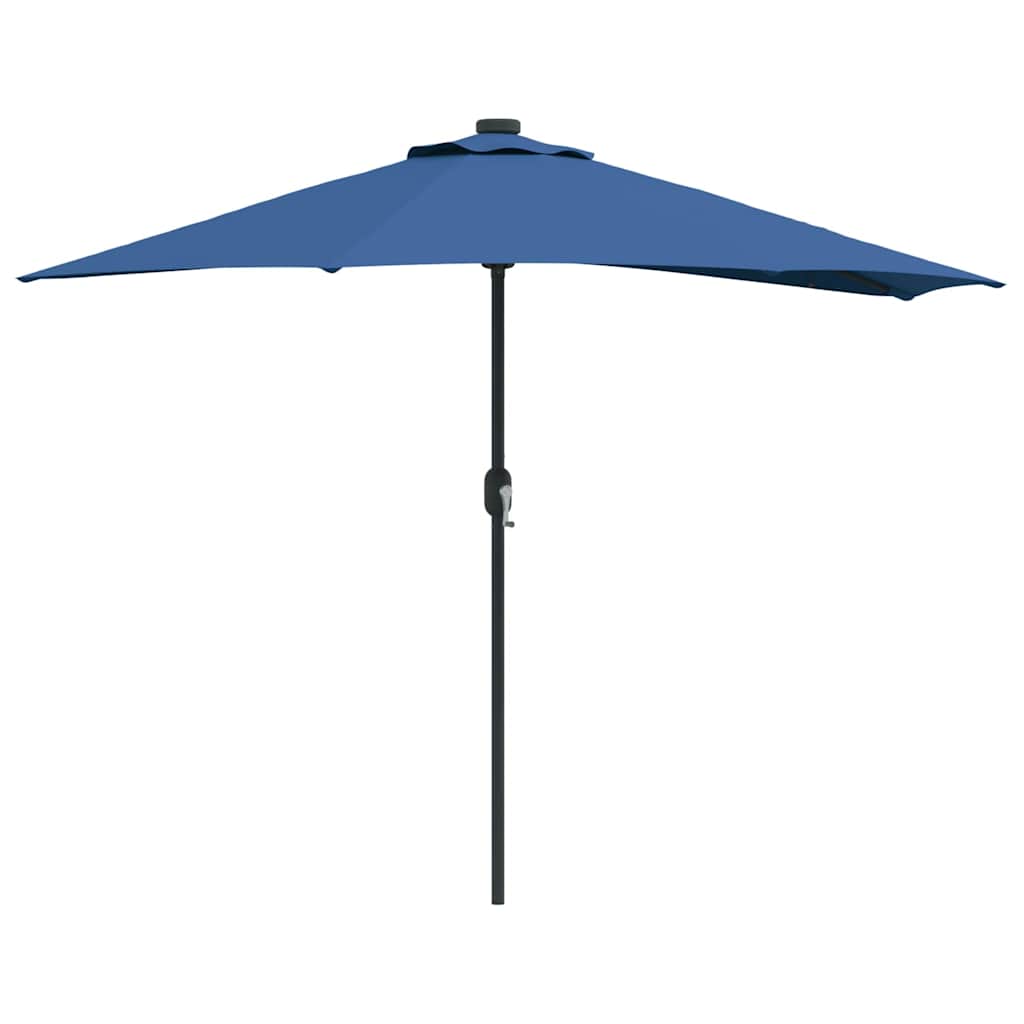 Vidaxxl parasol de jardin bleu azur 294 x 150 x 224 cm polyester et acier