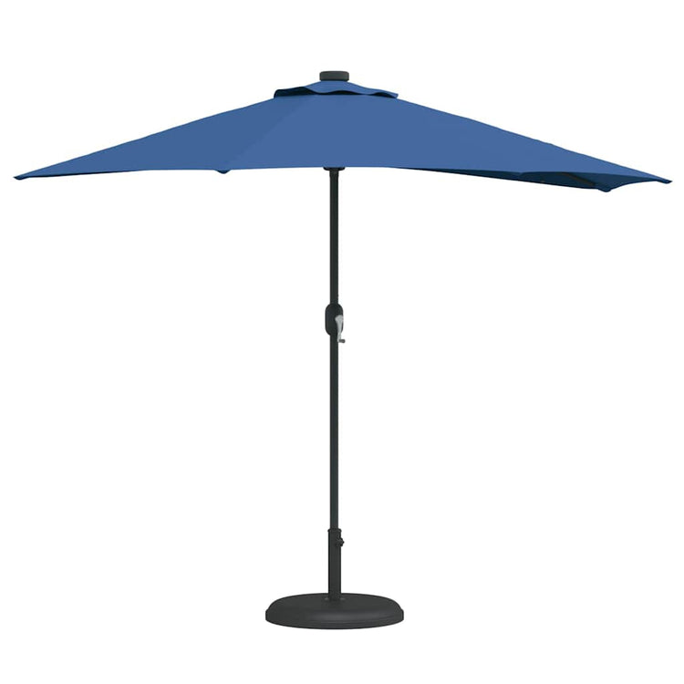 Vidaxxl parasol de jardin bleu azur 294 x 150 x 224 cm polyester et acier