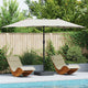Vidaxxl parasol de jardin sable 385 x 209 x 244 cm polyester et acier