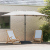 Vidaxxl parasol de jardin sable 385 x 209 x 244 cm polyester et acier