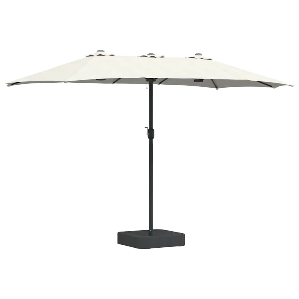 Vidaxxl parasol de jardin sable 385 x 209 x 244 cm polyester et acier