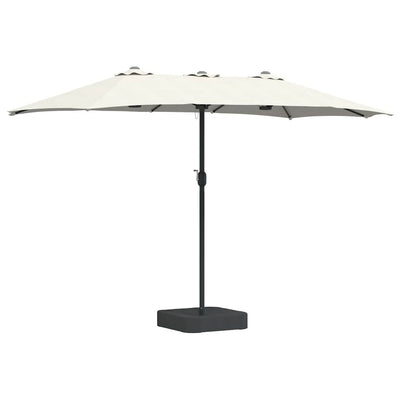 Vidaxxl parasol de jardin sable 385 x 209 x 244 cm polyester et acier