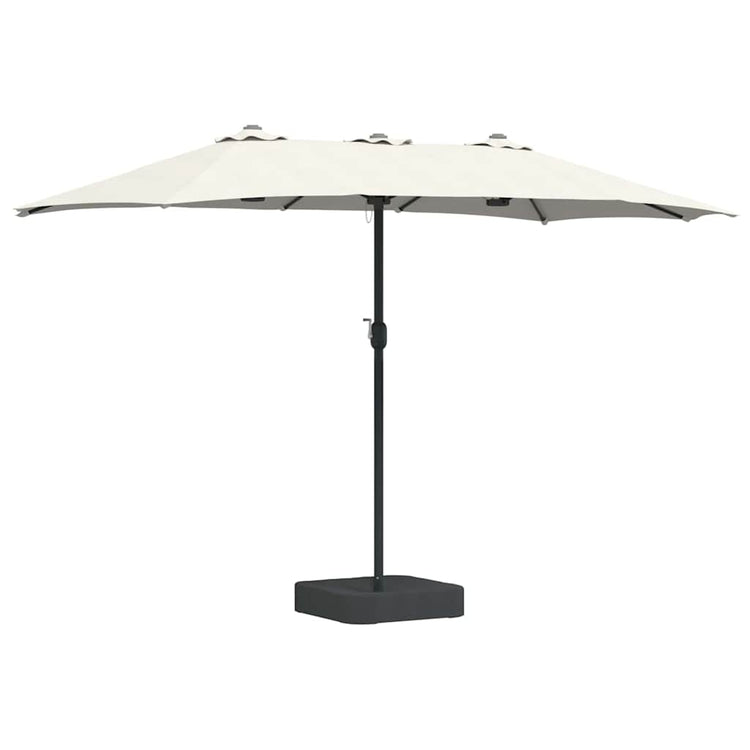 Vidaxxl parasol de jardin sable 385 x 209 x 244 cm polyester et acier