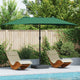 Vidaxxl parasol de jardin vert 385 x 209 x 244 cm polyester et acier