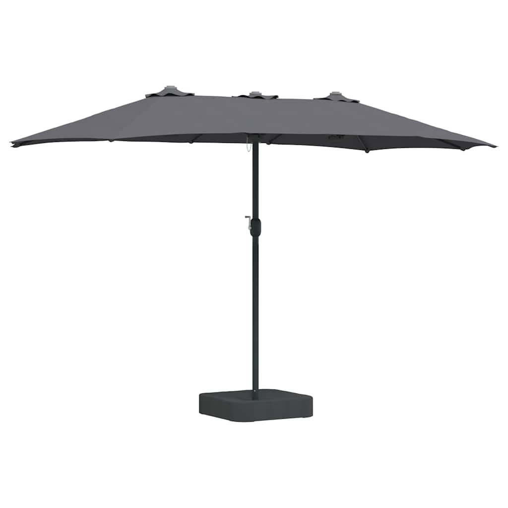 Vidaxl parasol de jardin anthracite 385 x 209 x 244 cm polyester et acier