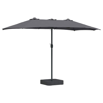 Vidaxl parasol de jardin anthracite 385 x 209 x 244 cm polyester et acier