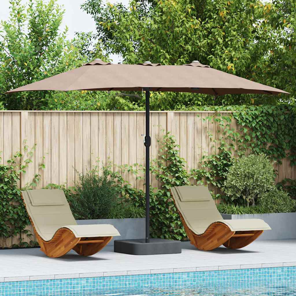 Vidaxx parasol de jardin taupe 385 x 209 x 244 cm polyester et acier