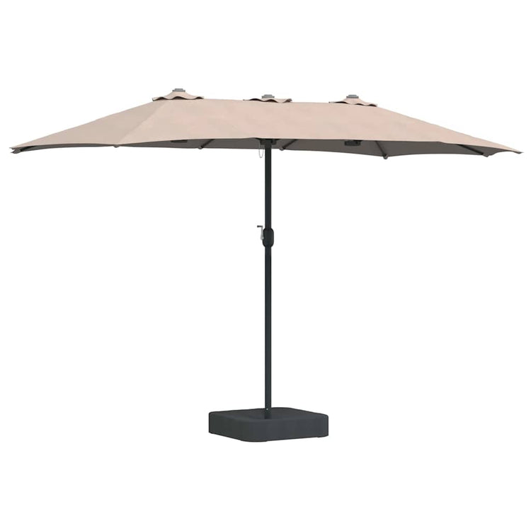 Vidaxx parasol de jardin taupe 385 x 209 x 244 cm polyester et acier