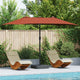 Vidaxxl parasol de jardin terre cuite 385 x 209 x 244 cm polyester et acier