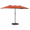 Vidaxxl parasol de jardin terre cuite 385 x 209 x 244 cm polyester et acier