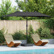 Vidaxx parasol de jardin noir 385 x 209 x 244 cm polyester et acier