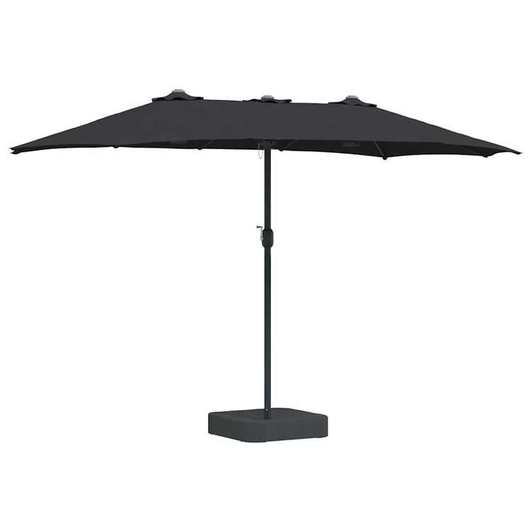Vidaxx parasol de jardin noir 385 x 209 x 244 cm polyester et acier