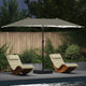 Vidaxxl parasol de jardin sable et anthracite 385 x 209 x 244 cm polyester