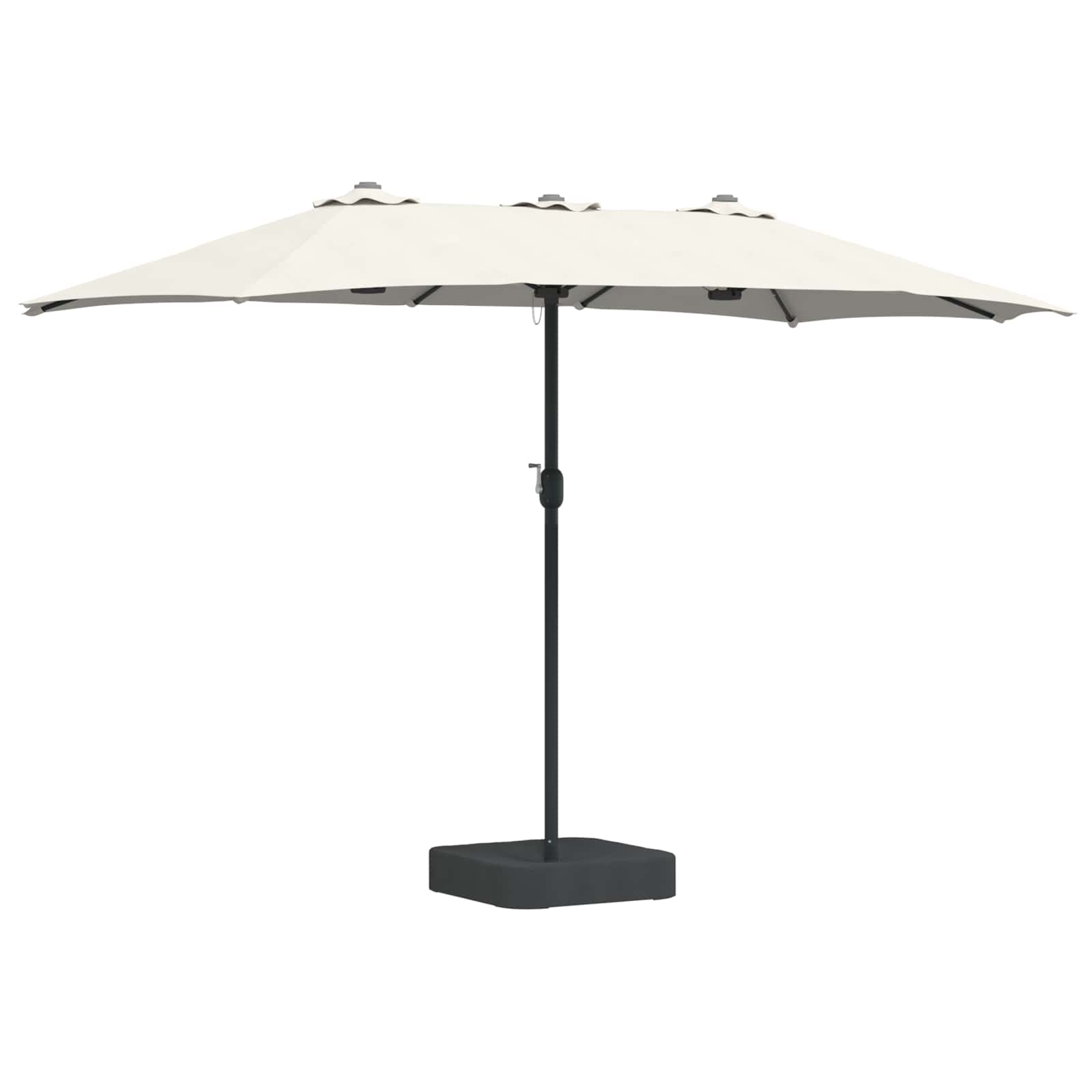 Vidaxxl parasol de jardin sable et anthracite 385 x 209 x 244 cm polyester